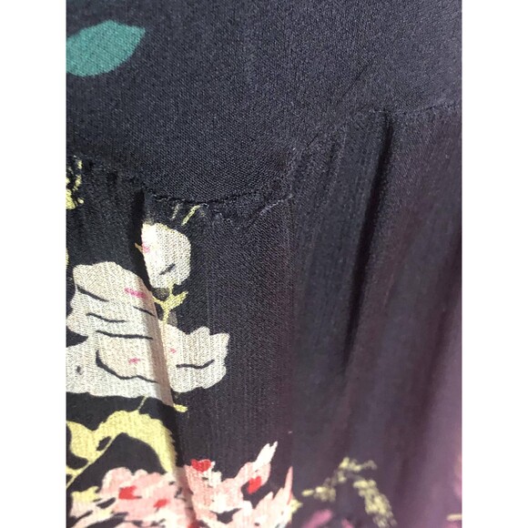 Y2K JONATHAN MARTIN Floral Print Drop Waist Tiered Ruffle Tie Dress. S. AS IS - Picture 8 of 10